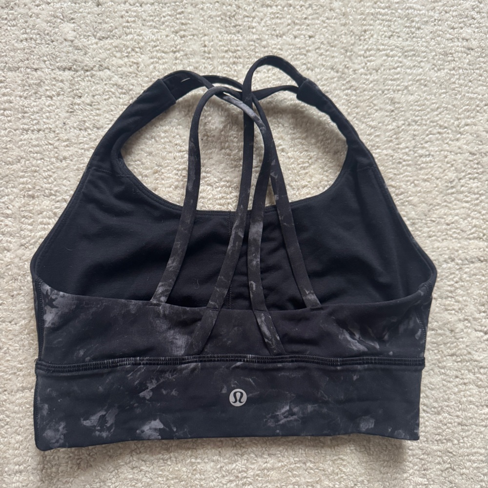 Black Lululemon  Strappy Sports Bra